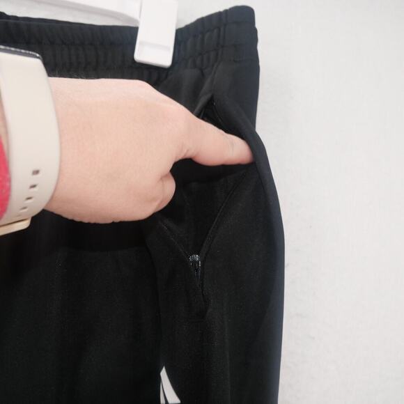 NEW adidas Women's 1X Sereno Pants Black White Stripe Track Pants with Pockets - Picture 10 of 11